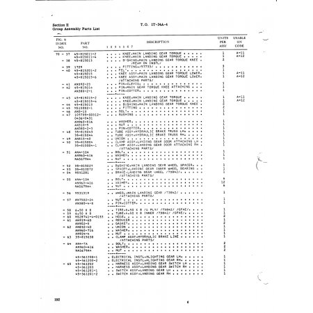 Aviation Part 9531319 for Beech T34 Mentor Aircraft