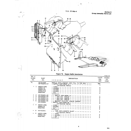 Aviation Part 45-910291-29 for Beech T34 Mentor Aircraft