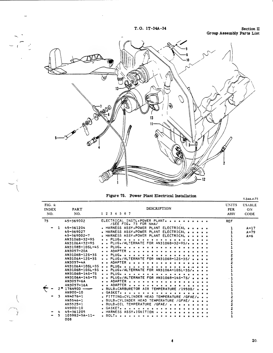 Aviation Part 45-369002-7 for Beechcraft T34 Mentor Aircraft
