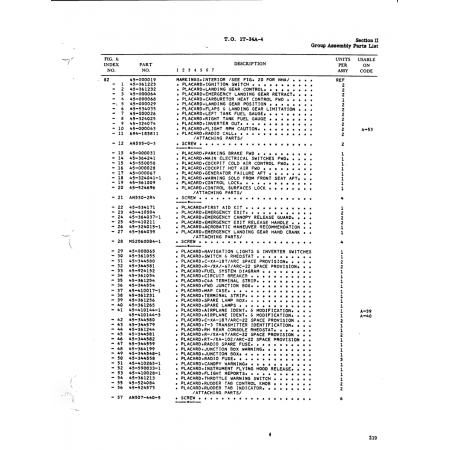 Aviation Part 45-410017-1 for Beech T34 Mentor Aircraft