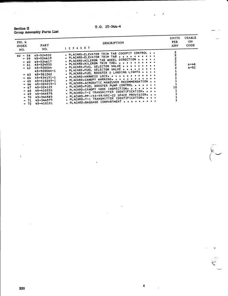 Aviation Part 45-534151-1 for Beechcraft T34 Mentor Aircraft