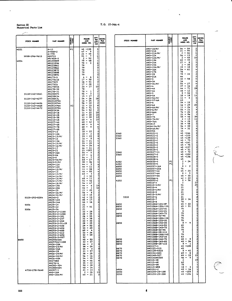 Aviation Part 3110-142-4468 for Beechcraft T34 Mentor Aircraft