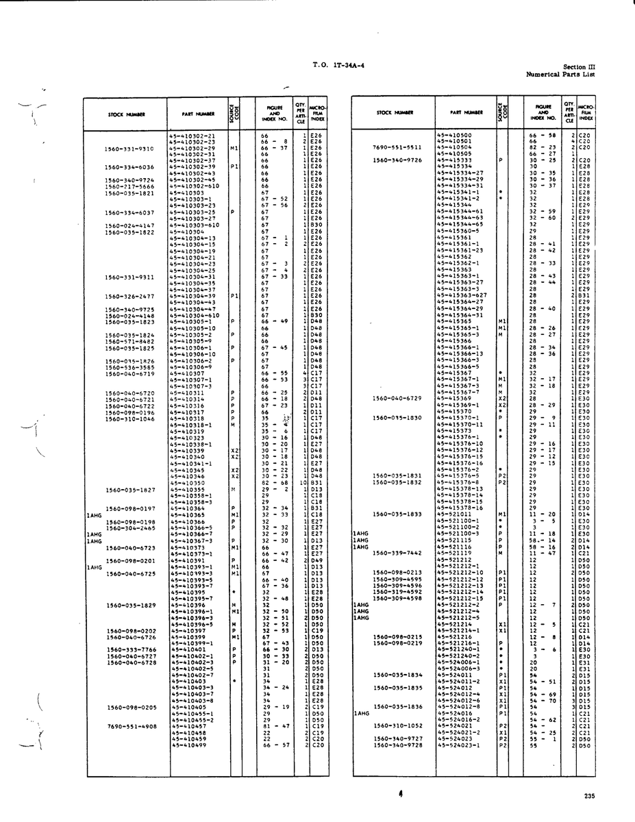 Aviation Part 45-410306-10 for Beechcraft T34 Mentor Aircraft
