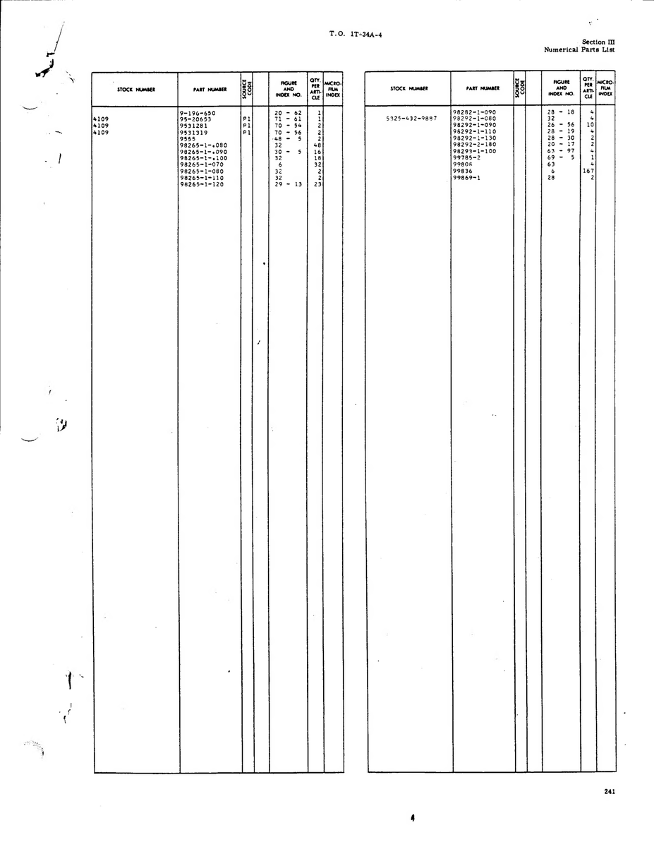 Aviation Part 98265-17110 for Beechcraft T34 Mentor Aircraft
