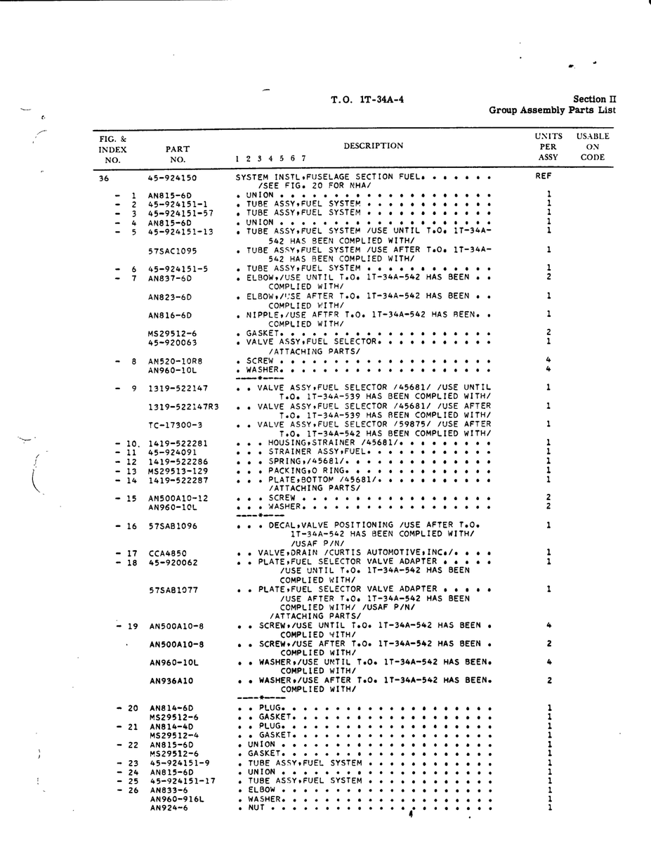 Aviation Part 924151-13 for Beechcraft T34 Mentor Aircraft