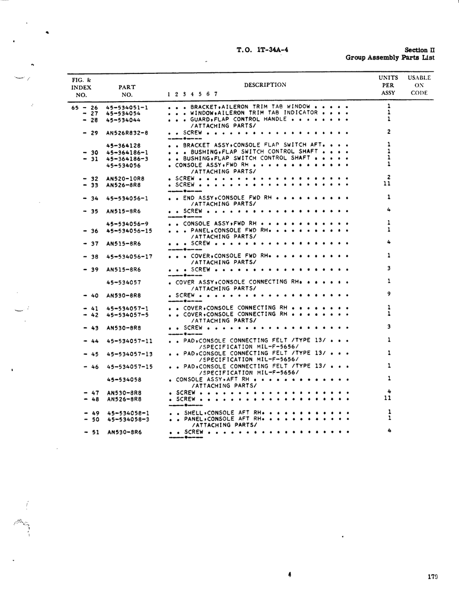Truss-Head Machine Screw AN526 for Beech T34 Mentor Aircraft