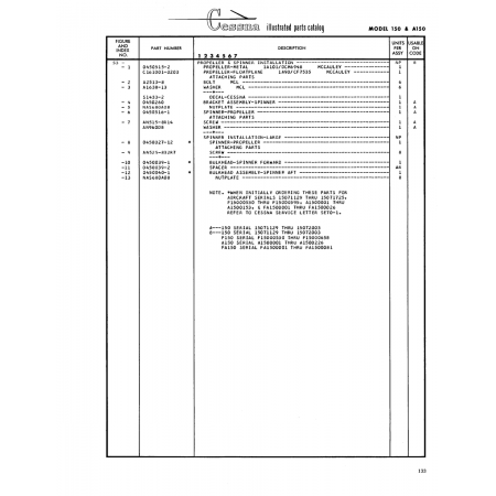 Aviation Part 0450040-1 for Cessna 150 Aircraft