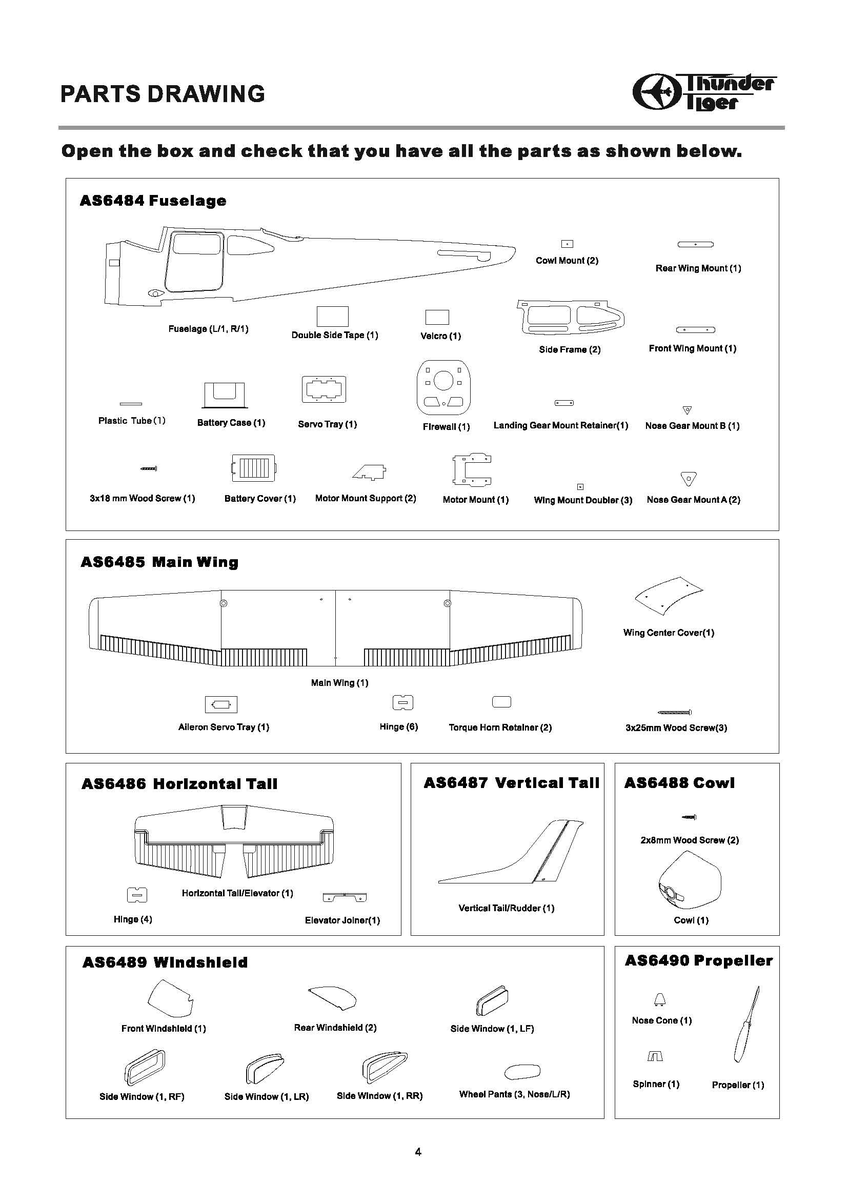Aviation Part AS6484 for Cessna 182 Skylane Aircraft