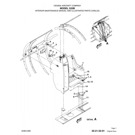 Original Issue 25-21-22-01 for Cessna 525B Aircraft
