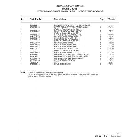 Aviation Part 4717059-60 for Cessna 525B Aircraft Aviation Part 4717059-60 for Cessna 525B Aircraft