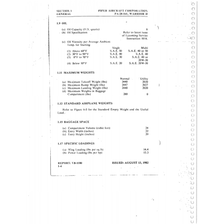 Aviation Part 20W-30 for Piper PA-28 Cherokee Aircraft Aviation Part 20W-30 for Piper PA-28 Cherokee Aircraft