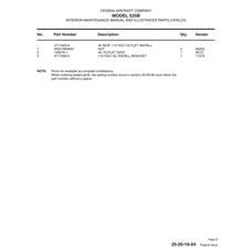 Aviation Part 4717420-5 for Cessna 525 Aircraft