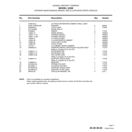 Aviation Part 12657-11-68 for Cessna 525B Aircraft
