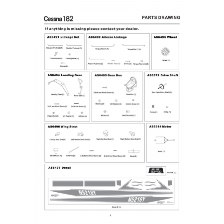AS6495 — Gear Box for Cessna 182 Skylane