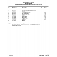 Aviation Part S1050-2 for Cessna 525B Aircraft