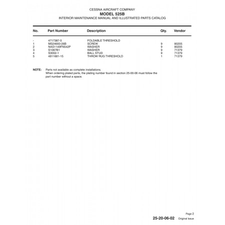 MS24693 — 26B Screw for Cessna 525B
