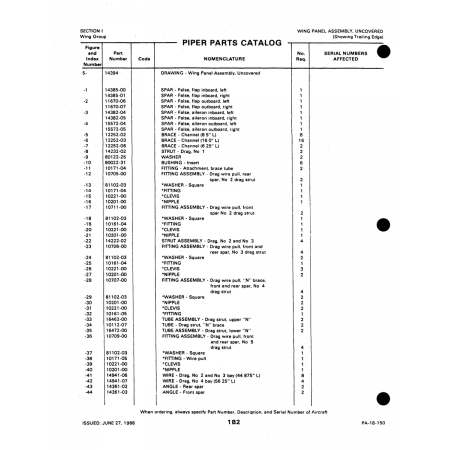 Aviation Part 10709-00 for Piper PA-18-150 Aircraft Aviation Part 10709-00 for Piper PA-18-150 Aircraft