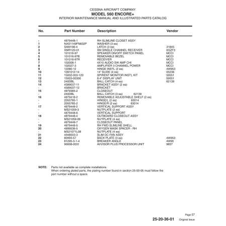 Aviation Part 15002-003-120 for Cessna 560 Aircraft Aviation Part 15002-003-120 for Cessna 560 Aircraft