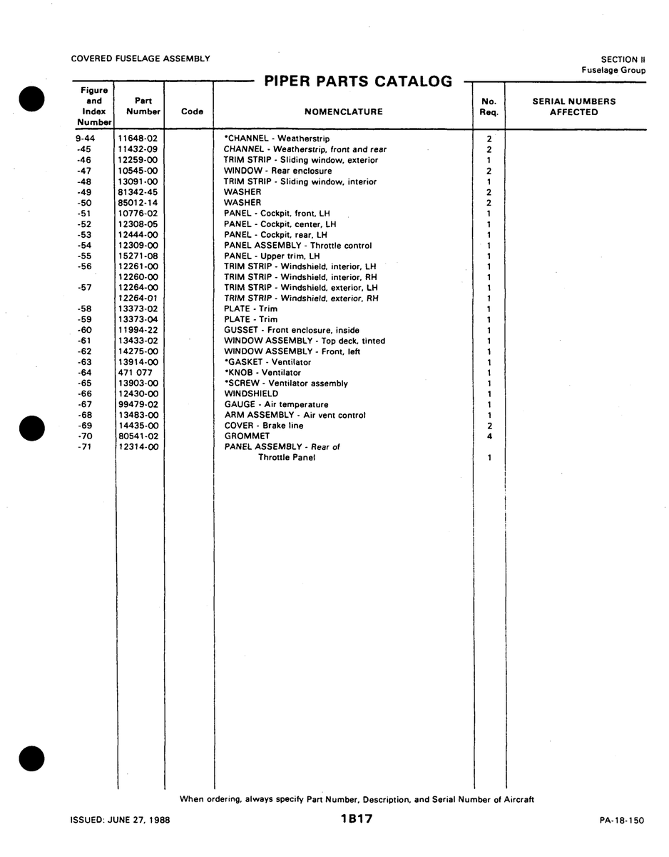 Aviation Part 99479-02 for Piper PA-34 Seneca Aircraft