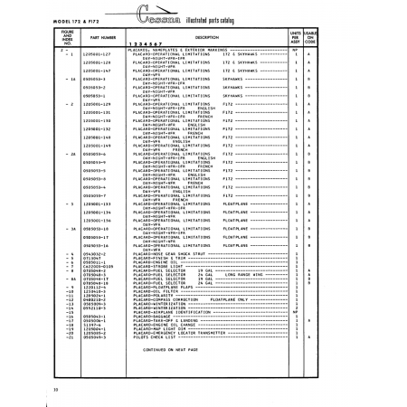 Aviation Part 0505053-3 for Cessna 172 Skyhawk Aircraft Aviation Part 0505053-3 for Cessna 172 Skyhawk Aircraft