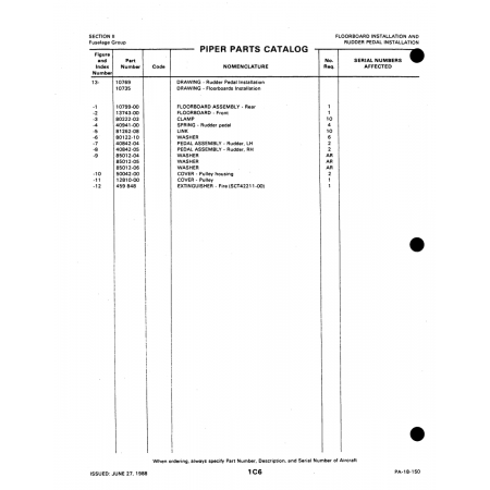 Aviation Part 40842-04 for Piper PA-18-150 Aircraft Aviation Part 40842-04 for Piper PA-18-150 Aircraft