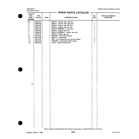 Aviation Part 14458-05 for Piper PA-18-150 Aircraft Aviation Part 14458-05 for Piper PA-18-150 Aircraft