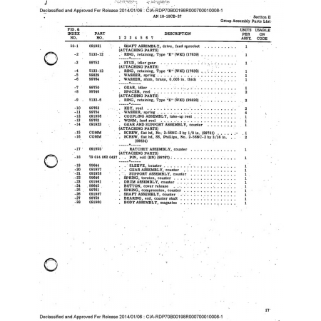 Aviation Part 5133-6 for Bell 49 Aircraft