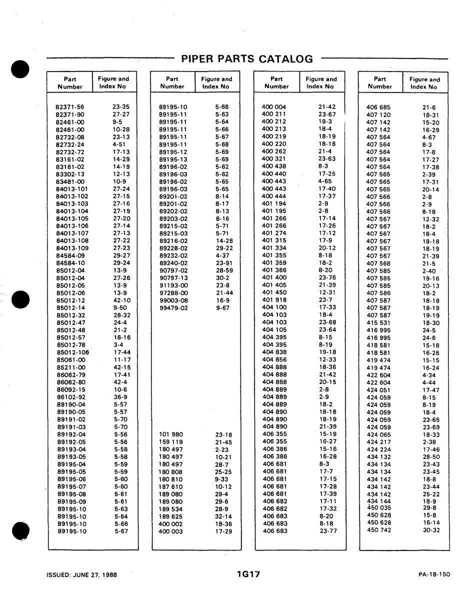 Aviation Part 86102-92 for Piper PA-18-150 Aircraft