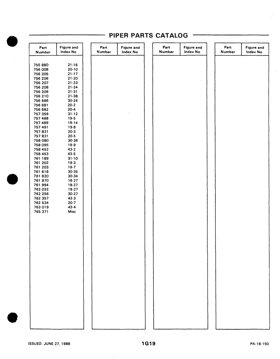 Aviation Part 19-14 for Piper PA-18-150 Aircraft