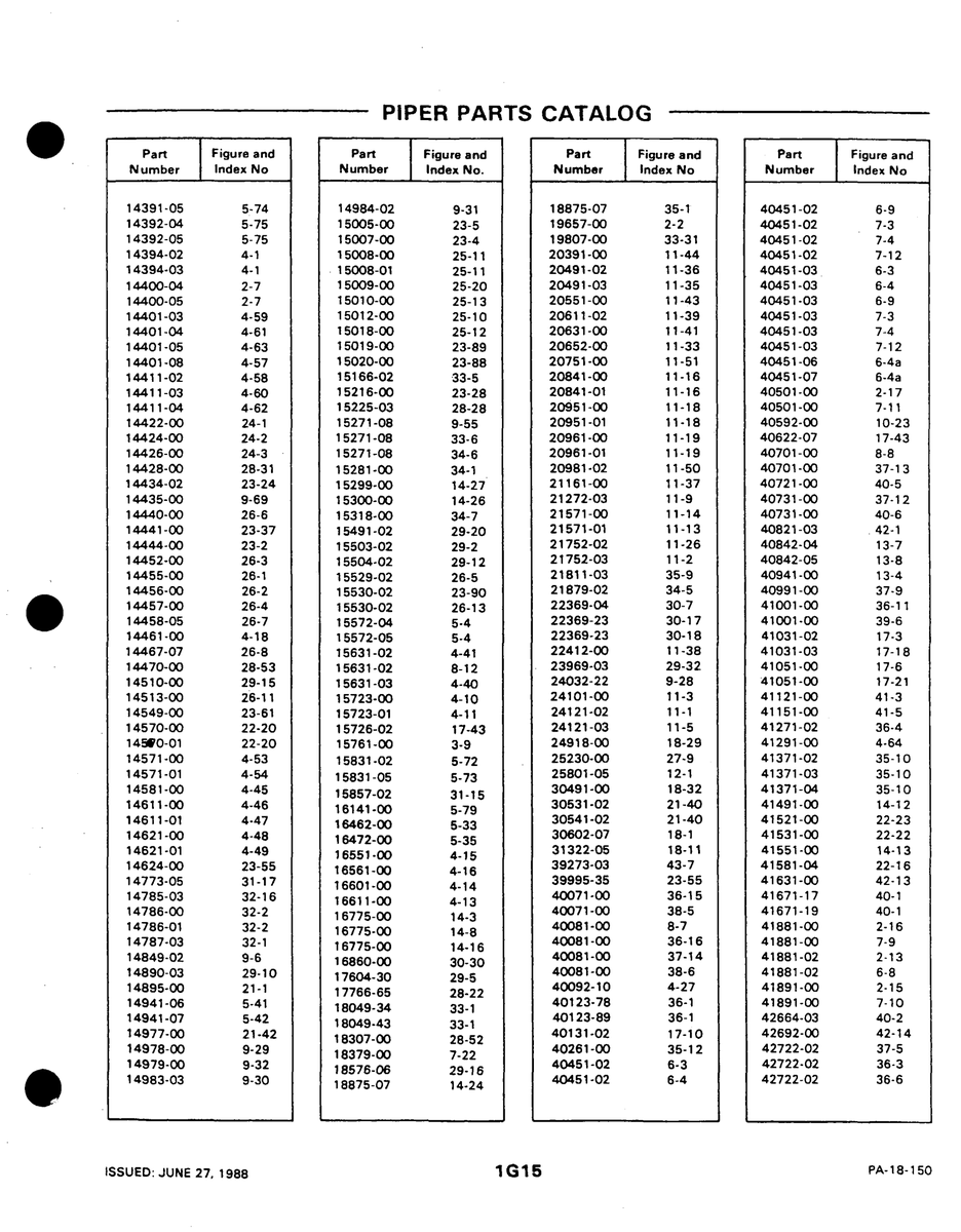 Aviation Part 4400-04 for Piper PA-18-150 Aircraft