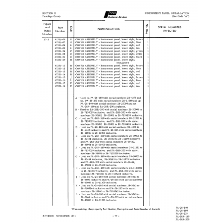 Aviation Part 67231-29 for Piper PA-28 Cherokee Aircraft Aviation Part 67231-29 for Piper PA-28 Cherokee Aircraft