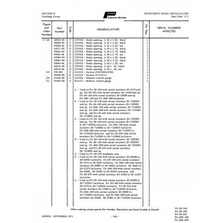 Aviation Part 99066-00 for Piper PA-28 Cherokee Aircraft Aviation Part 99066-00 for Piper PA-28 Cherokee Aircraft