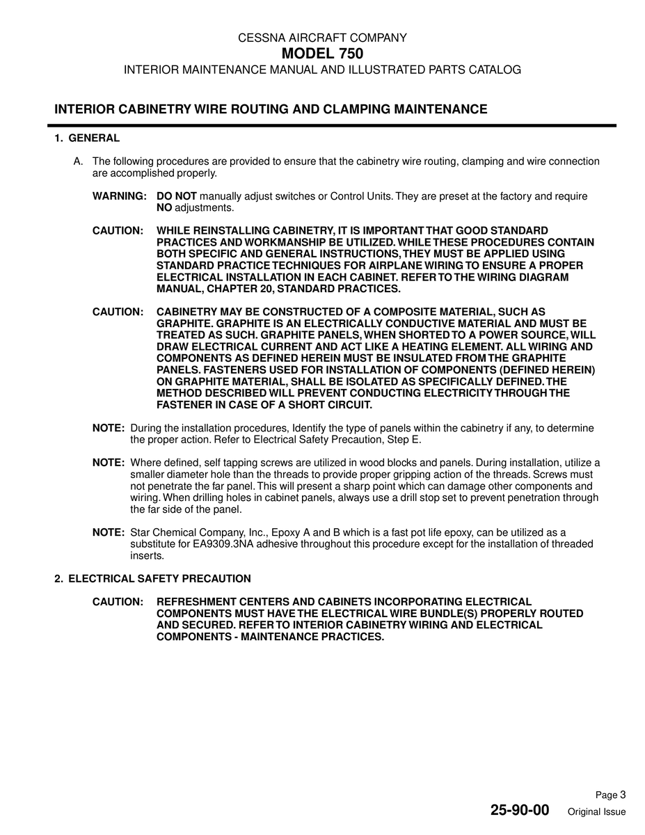 Original Issue 25-90-00 for Cessna 750 Aircraft