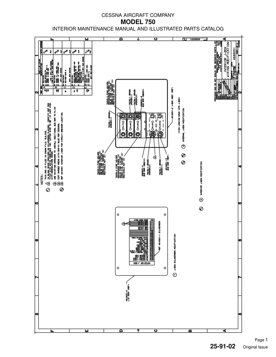 Original Issue 25-91-02 for Cessna 750 Aircraft