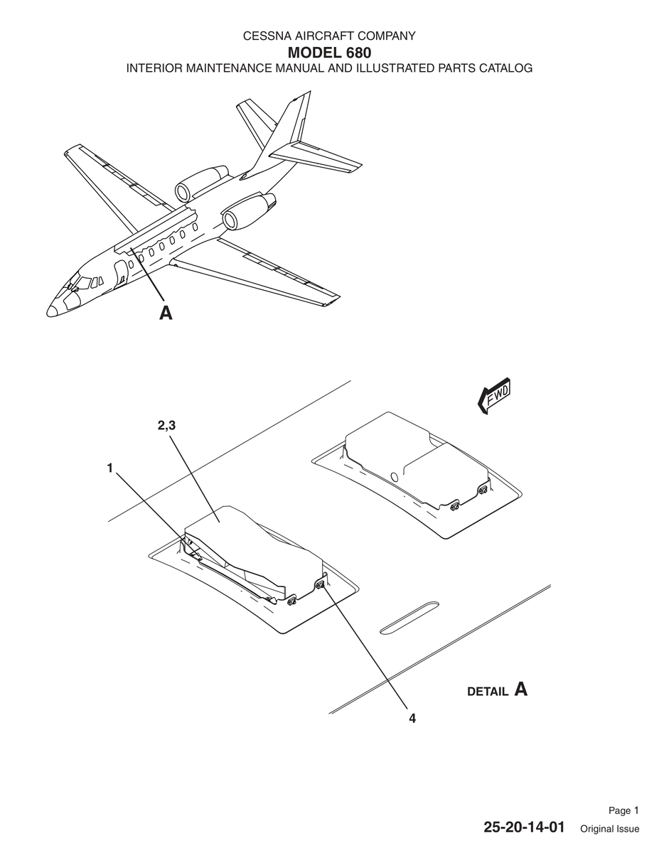 Original Issue 25-20-14-01 for Cessna 680 Aircraft