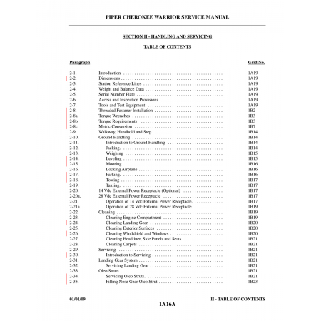 Aviation Part (1A16A) — Piper PA-28-161 Aviation Part (1A16A) — Piper PA-28-161