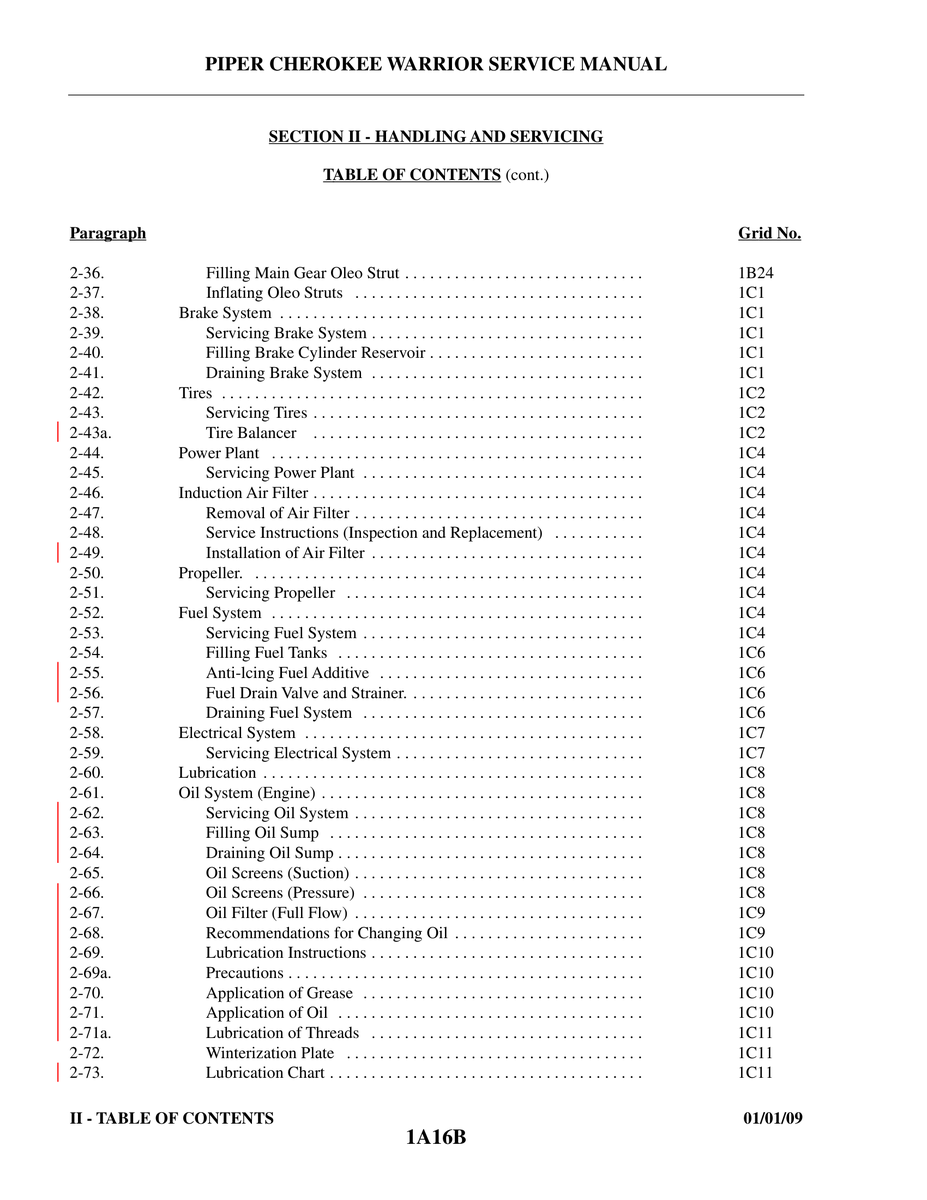 Aviation Part 1A16B for Piper PA-28-161 Aircraft