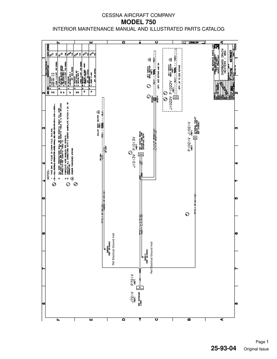 Original Issue 25-93-04 for Cessna 750 Aircraft
