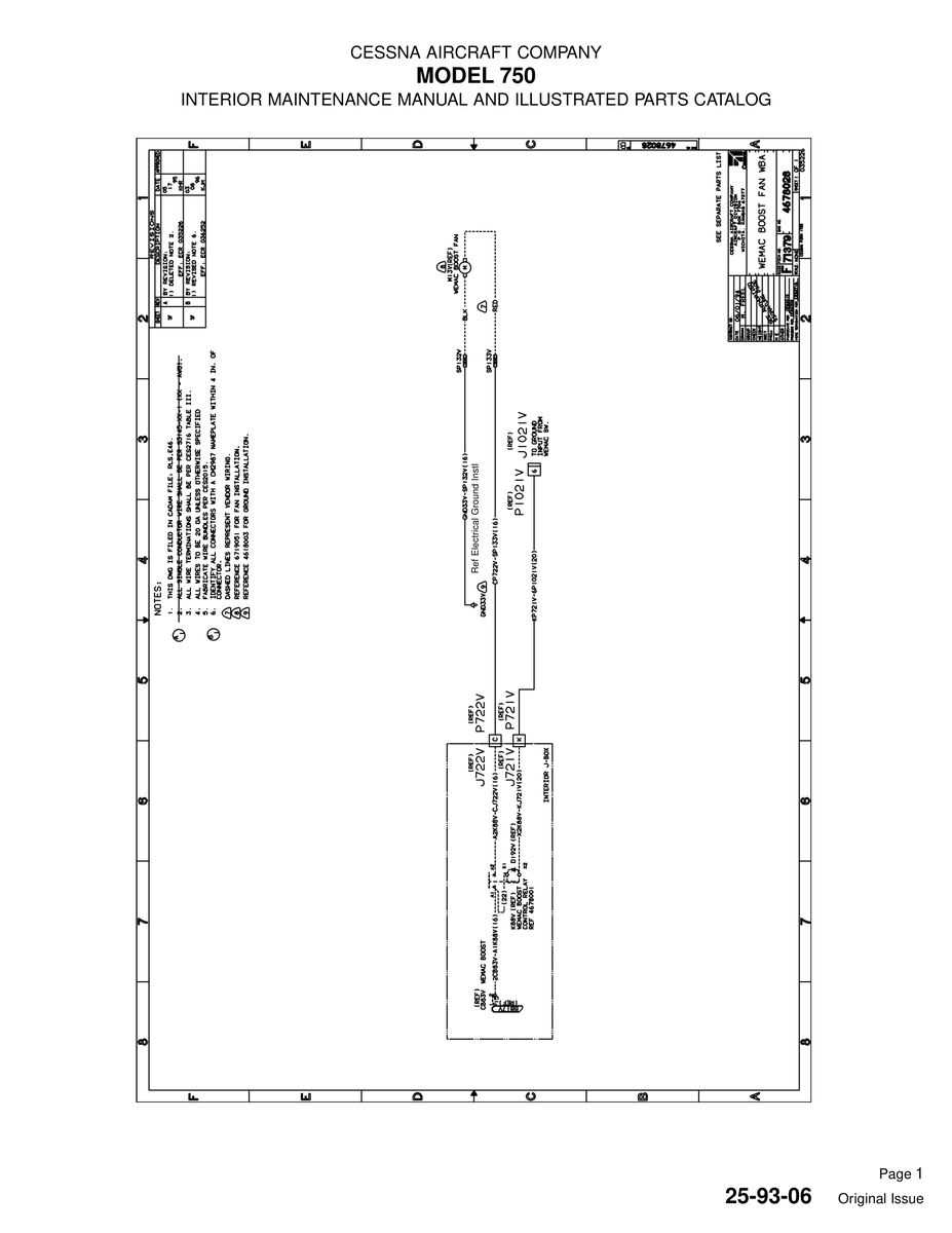 Original Issue 25-93-06 for Cessna 750 Aircraft