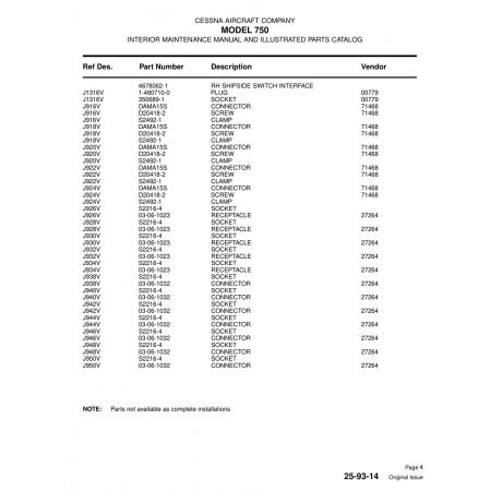 Aviation Part (J944V) — Cessna 750 Aviation Part (J944V) — Cessna 750