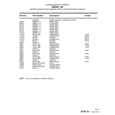 Aviation Part J1185V for Cessna 750 Aircraft