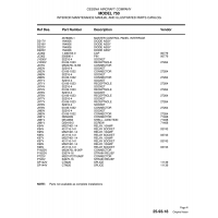 Aviation Part P722V for Cessna 750 Aircraft