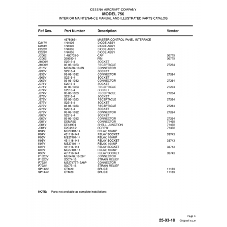 Aviation Part (S3075-16) — Cessna 750 Aviation Part (S3075-16) — Cessna 750