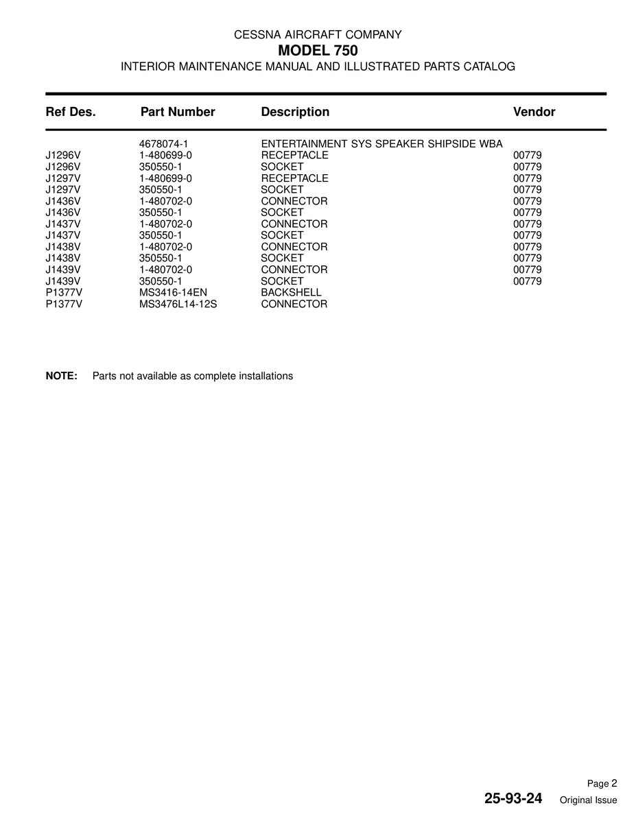 Military-Standard Aviation Hardware MS3476L14-12S for Cessna 750 Aircraft