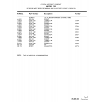 Aviation Part P2117V for Cessna 750 Aircraft