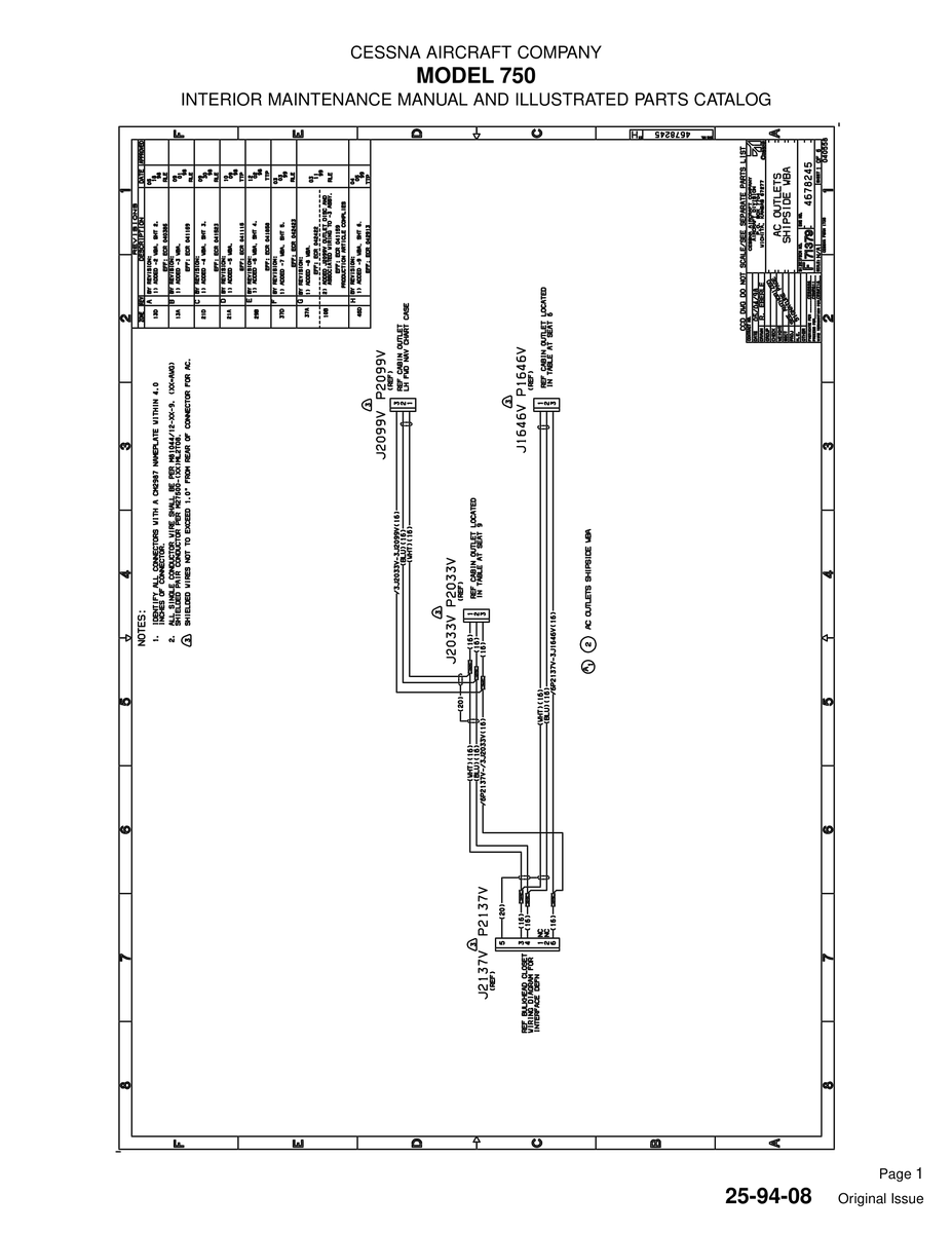 Original Issue 25-94-08 for Cessna 750 Aircraft