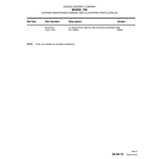 Aviation Part 4678135-2 for Cessna 750 Aircraft