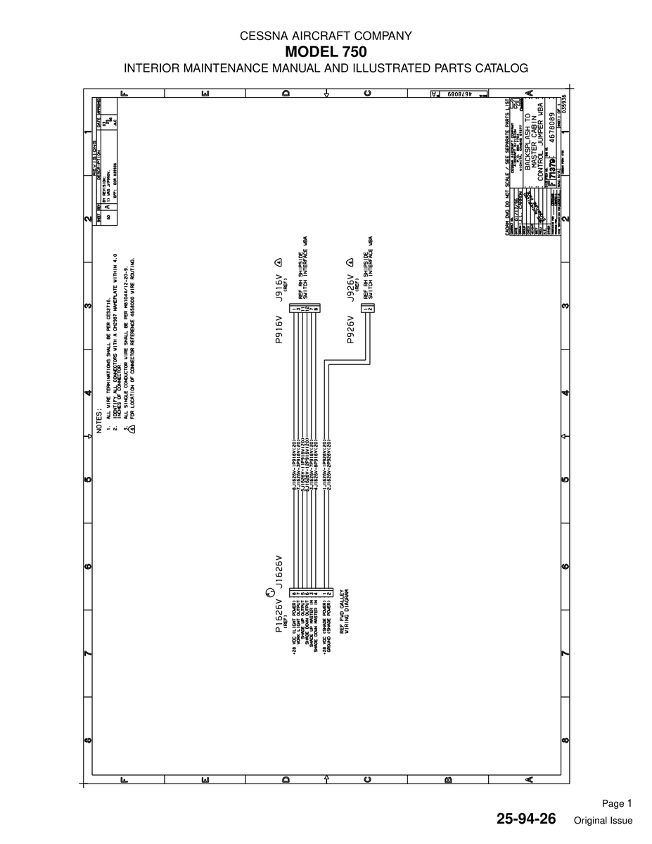 Original Issue 25-94-26 for Cessna 750 Aircraft