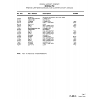 Aviation Part P2241V for Cessna 750 Aircraft