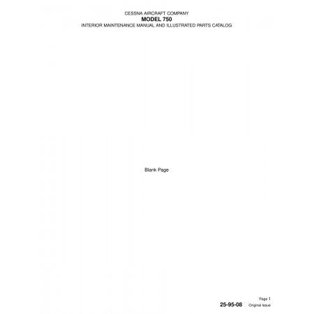 Original Issue (25-95-08) — Cessna 750 Original Issue (25-95-08) — Cessna 750